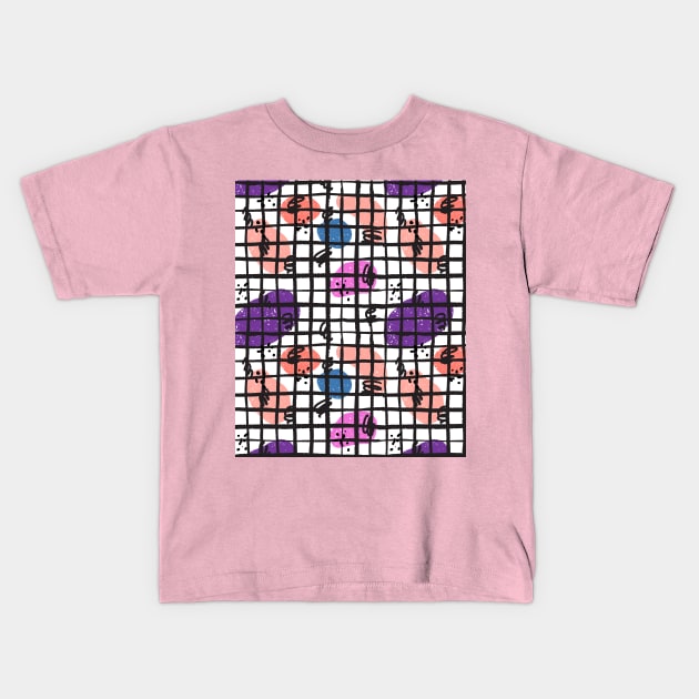 ABSTR lines dots rectang Kids T-Shirt by Milatoo